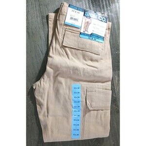 Iron Co Patriot Cargo Pant Straight Fit 32 x 30 Khaki Men's New